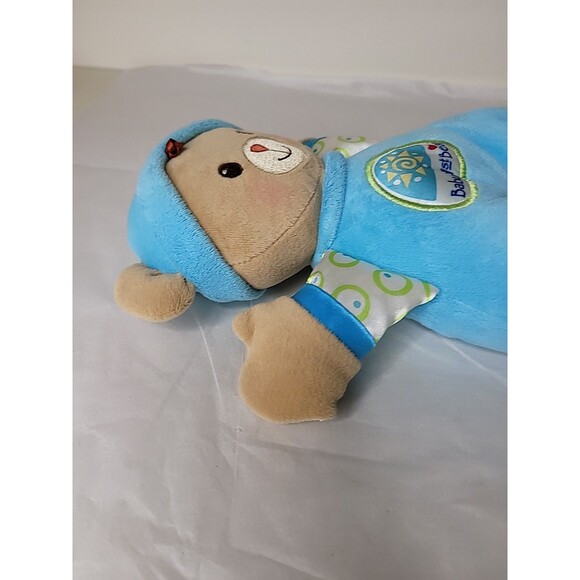 Fisher Price Baby's 1st First Teddy Bear 11" Blue Lovey Plush Toy Boy Rattle - Picture 12 of 16